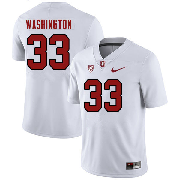 Youth #33 Kenaj Washington Stanford Cardinal College 2023 Football Stitched Jerseys Sale-White - Click Image to Close